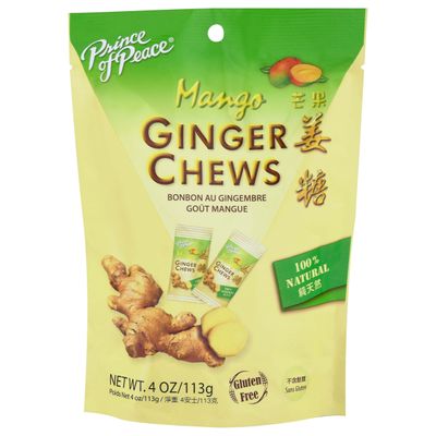 Prince Of Peace Ginger Chews (Mango) 4.4oz
