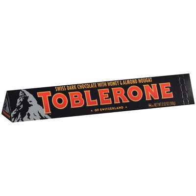 Toblerone Swiss Dark Chocolate with Honey & Almond Nougat 3.52 oz. Box