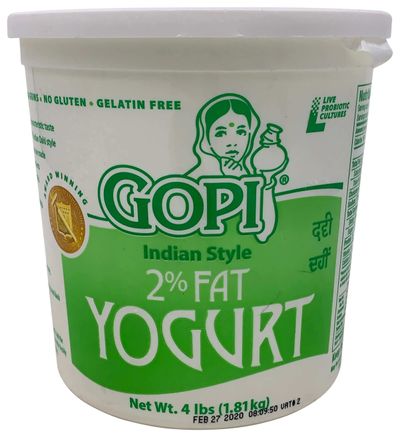 Gopi Low Fat Lowfat 2% Yogurt Plain 64oz