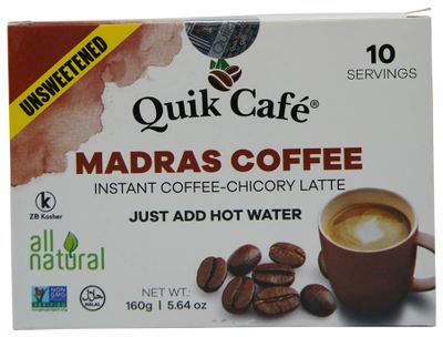 Quik Cafe All Natural Unsweetened Madras Instant Coffee
