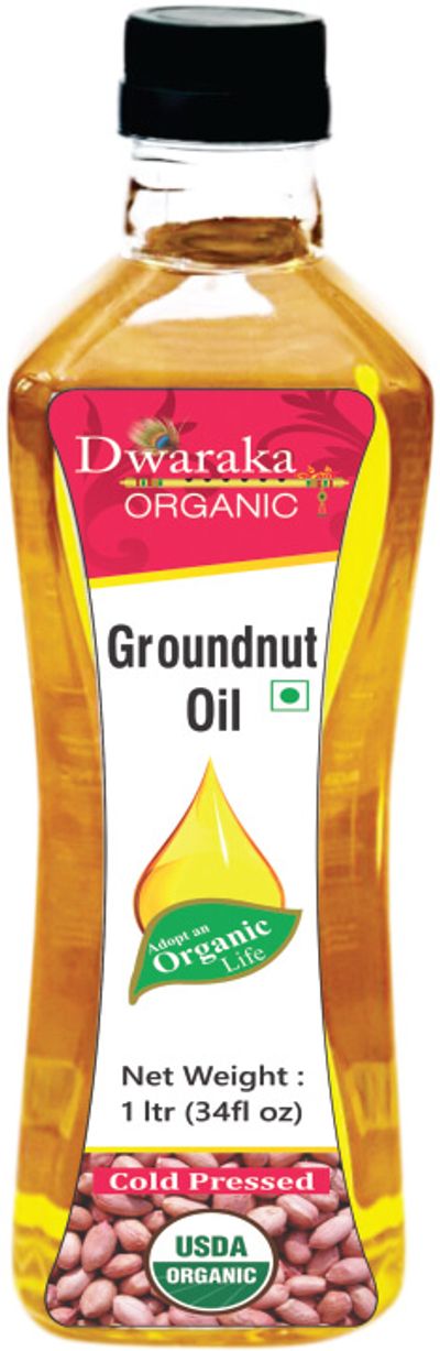 Dwarka Organic Groundnut (Peanut) Oil 1 Liter