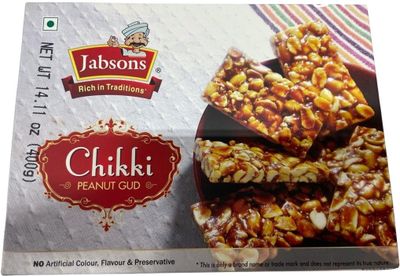 Jabsons Chikki Peanut Gud 400gm