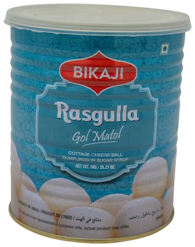 Bikaji Rasagulla Rasgulla 1KG Can